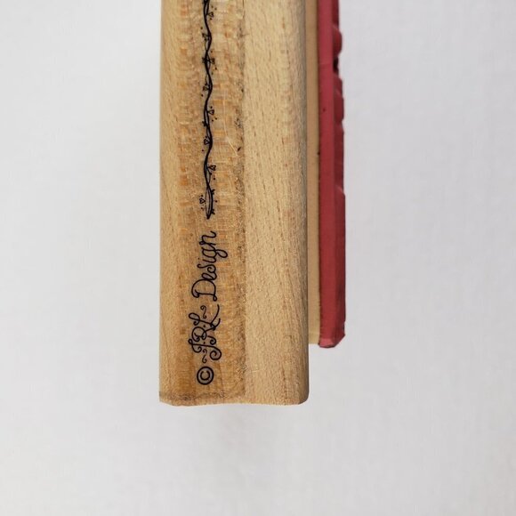 JRL Design S306 Home by the Fire Christmas fireplace log rubber stamp - Picture 3 of 4